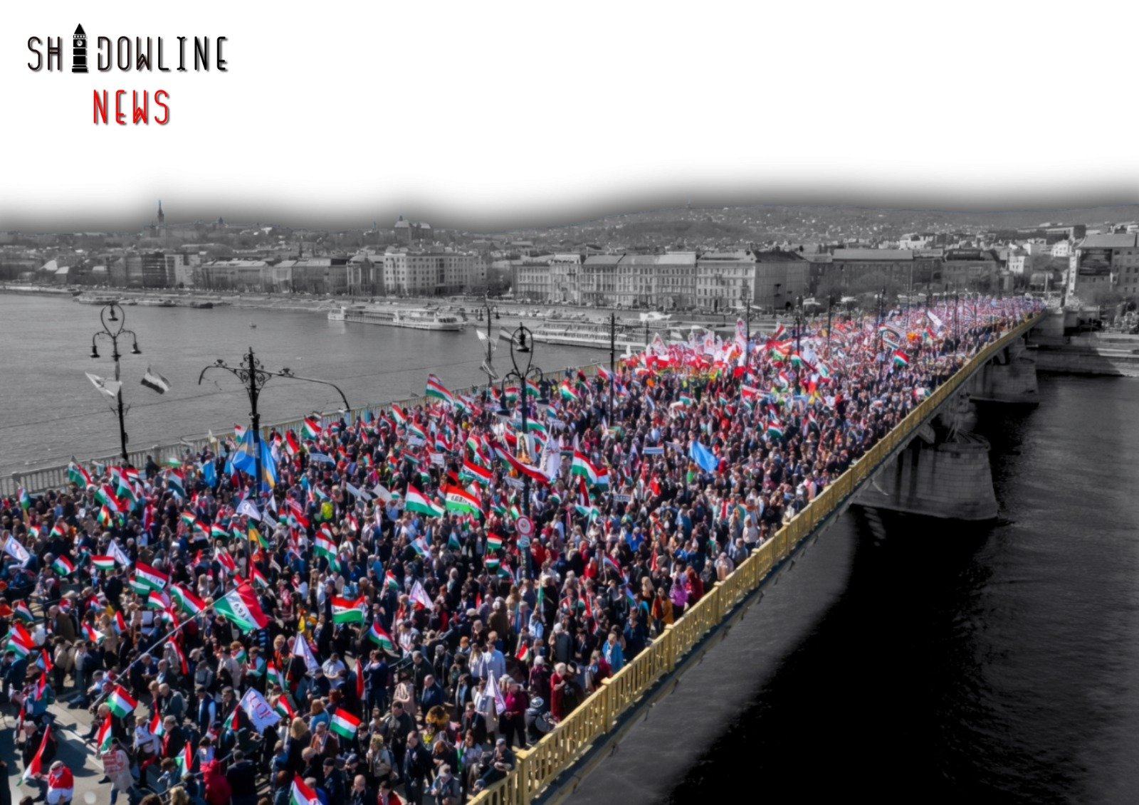 Thousands of Hungarians take to the streets of Budapest to celebrate Orbán’s defeat